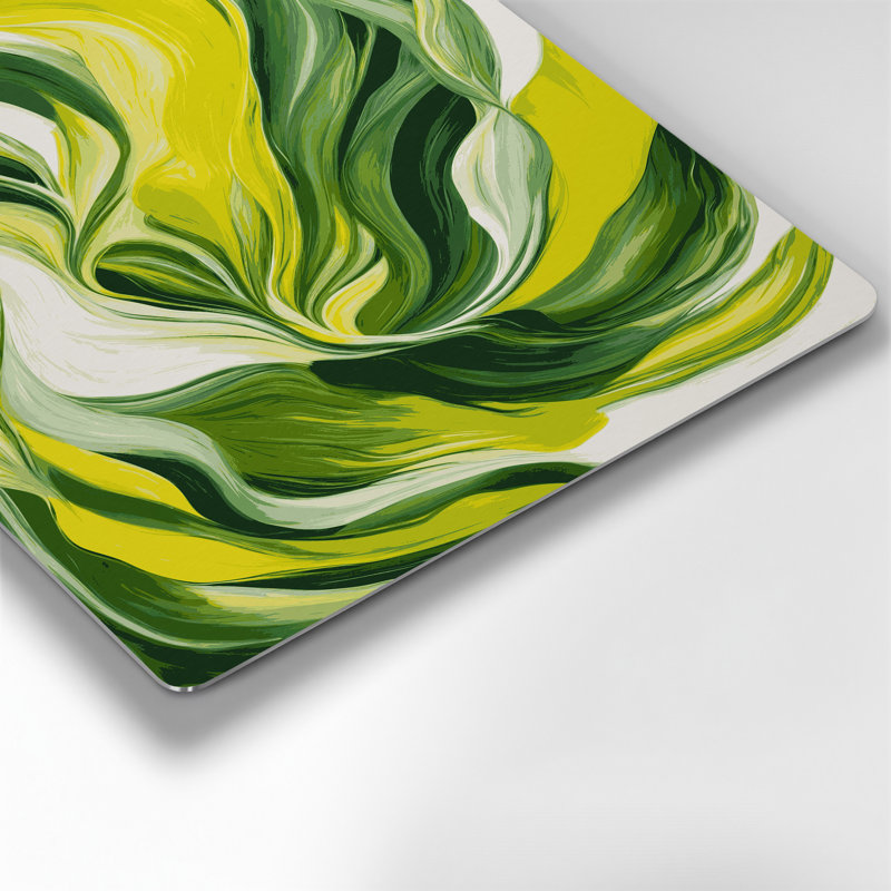 Art mural en métal «Lyrical Abstraction 100 Green», H 11 po x l 14 po