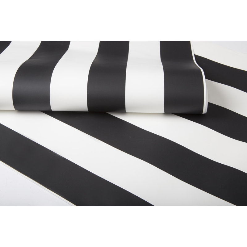 Monochrome Stripe 33' x 20.5" Wallpaper Roll