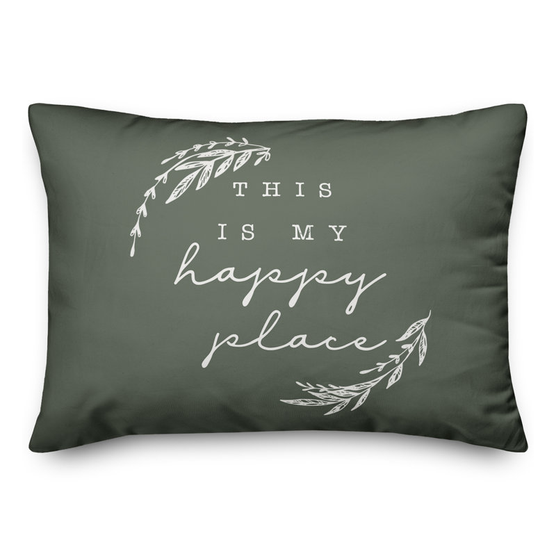 Outdoor Reversible Throw Pillow, H 18 po x l 25 po, Sauge