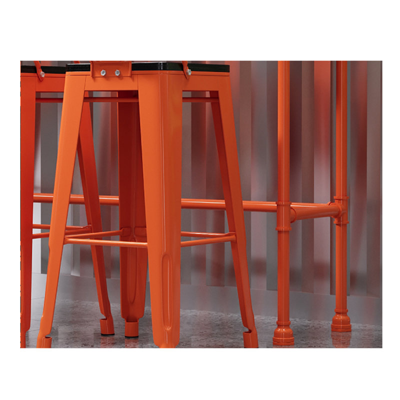 Kalvyn 4 - Person Solid Wood Top Trestle Dining Set, Orange, 45.28"H x 90.55"L x 17.72"W