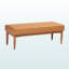 Banc de salle à manger en simili cuir brun clair et finition noyer H 18,18 po x l 46,78 po x P 17,59 po Isaacson