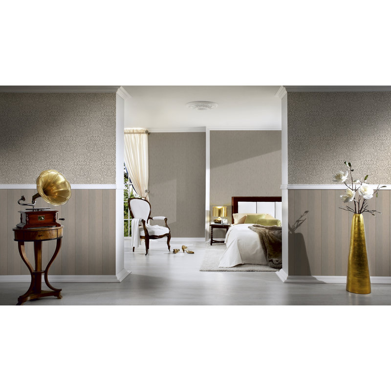 Tessuno 10.05m x 53cm Wallpaper Roll, Beige / Brown