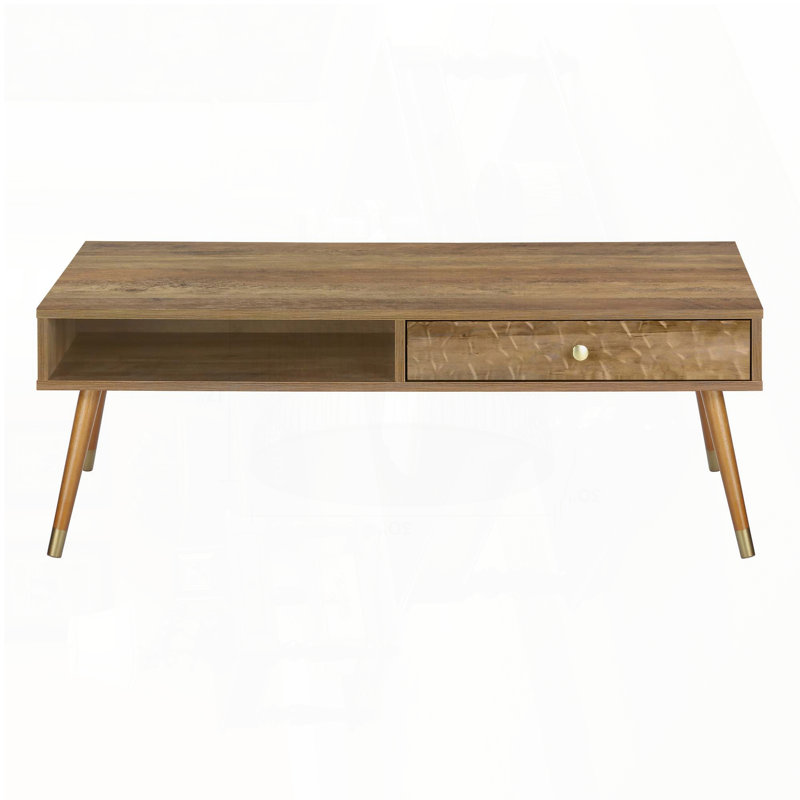 Table basse Dawson-Jack, accent, cocktail, rectangulaire, rangement, salon, L 44 po, bois, stratifié, noyer