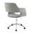 Chrome Metal & Gray Fabric Contemporary Task Office Chair-438614930-438614921