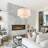 4-Light matte white adjustable iron pendant lamp