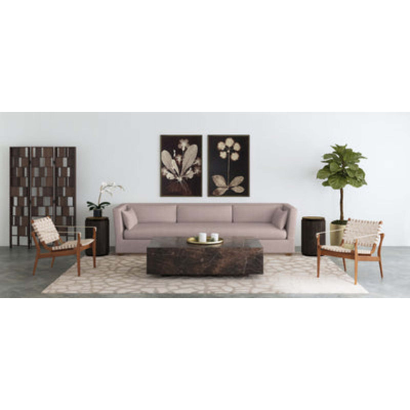 Rivington Flare Square Track-Arm Sofa, 31" H x 96" W x 37" D, Plush Velvet Blush, Weathered