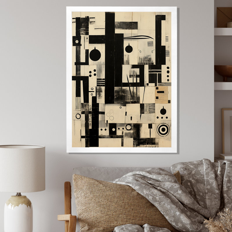 Lithographie urbaine et noire I, reproduction sur toile, Cadre photo blanc, H 40 po x l 30 po x P 1,5 po