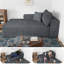 Chaise Boneless Cloudy, aucun assemblage requis, chaise rembourrée moderne en velours côtelé avec assise profonde-1857983338-1857983341