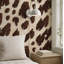 Papier peint peau de vache brune