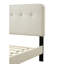 Lit tapissier blanc cassé dans une boîte avec profondeur de 80 po, largeur de 58,5 po, hauteur de 42,5 po, boîte de tête de lit, charge, tête de lit, lb