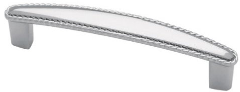 (5 Pack) 3-3/4 inch Rope Edge Pull Chrome