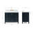 Cambridge 42'' Solid Wood Single Bathroom Vanity in Midnight Blue, with 2'' Carrara Marble Top, Center, Rectangle Sink-134281924-110870679-134281923