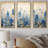 Elegant Blue And Beige Bonnets Meadow - Blue Bonnets Canvas Art Set-686996916-686996918