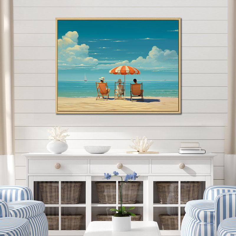 Phan sur toile, H 30 po x l 40 po, Cadre naturel flottant
