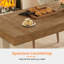 Table de salle à manger de style campagnard 63 pouces pour 4-6, plateau en grain de bois naturel et pieds blancs, table de cuisine robuste en MDF P2, facile à nettoyer et à assembler pour la salle à manger et la cuisine