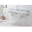 Meuble-lavabo de salle de bain ovale en marbre avec robinet et trop-plein Aaliyah-2130771525