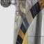 Gris et jaune mosaïque IV - rideau formes abstraites - rideau occultant - 1 panneaux-1812760767