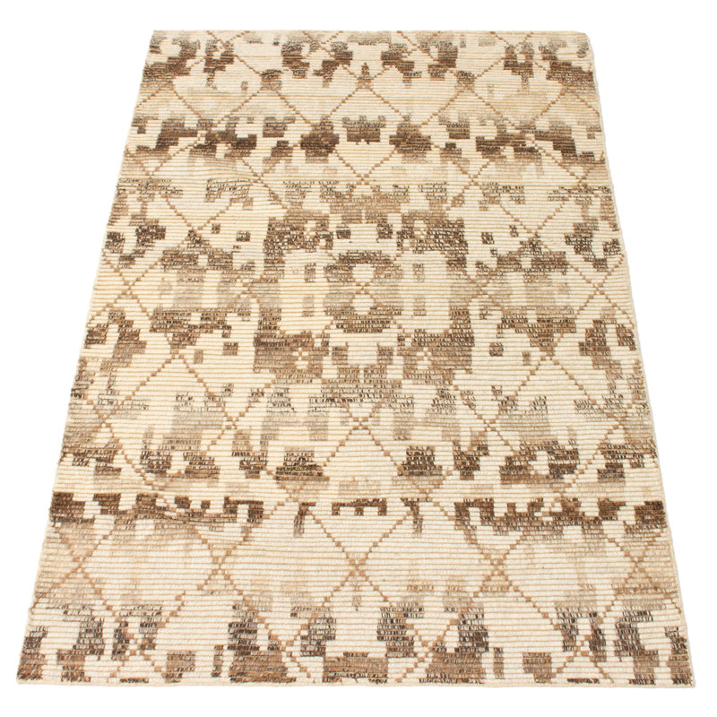 Tapis unique en laine noué à la main nouvel âge de 5 pi 1 po x 8 pi 1 po Inkeles