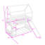 Twin Over Twin Wood Bunk Bed With Slide, Guardrails And Ladder