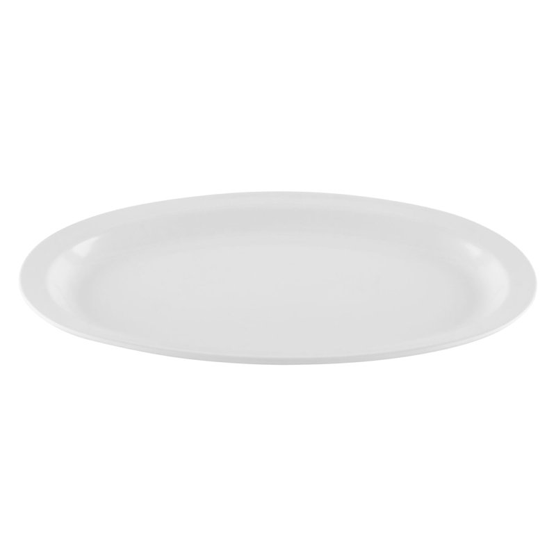 G.E.T. Serving Platters Melamine Platter, White, 1" H x 11.75" L x 8.25" W