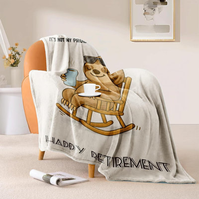Ne pas déranger, jeté de retraite amusant 80 x 60 po, chaise berçante paresseuse, citation, cadeau de retraite pour homme, collaboratrice, adieu au bureau, cadeau de fête, canapé-lit (à la retraite)