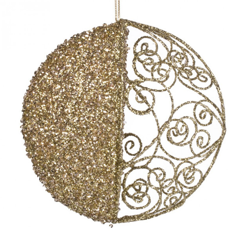 15cm Metal Holiday Shaped Ornament, Gold