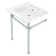 Kingston Brass Dreyfuss 25-Inch Ceramic Console Sink with Stainless Steel Legs