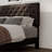  Cornimont Queen Size Vegan Leather Platform Bed, Tufted Headboard, No Box Spring Needed, Noise-Free-159421662-159421663