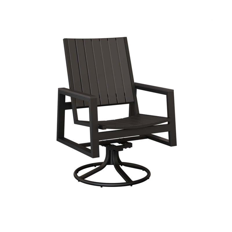 Chaise berçante berçante pivotante Berlin Gardens Vida, Light Black/Matte Black