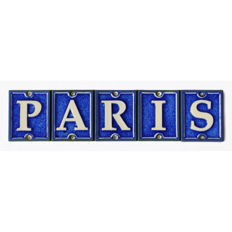 4 po lettre de maison à carreaux, P