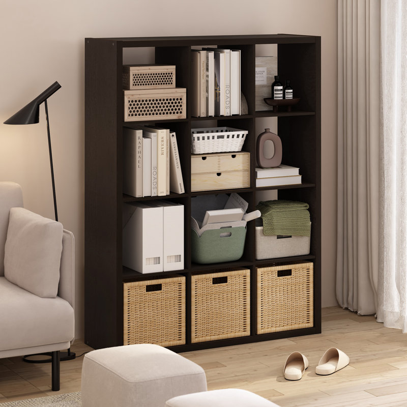 Antonya Cube Bookcase, (12 Shelves) 147.19cmH x 111.2cmW x 37.01cmD