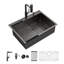 Évier de cuisine encastré à simple cuve en acier inoxydable de calibre 16 en acier inoxydable L 30 po x l 22 po-121281735-124062424