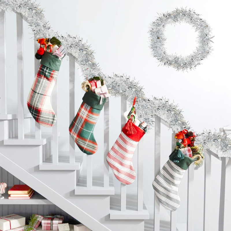 Anistasia Faux Garland, Silver, 9.17cm H x 4.40cm L x 5.11cm D