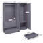 Modern 4 Door 3 Drawer Mirrored Wardrobe with Hanging Rail for Bedroom Storage & Organisation