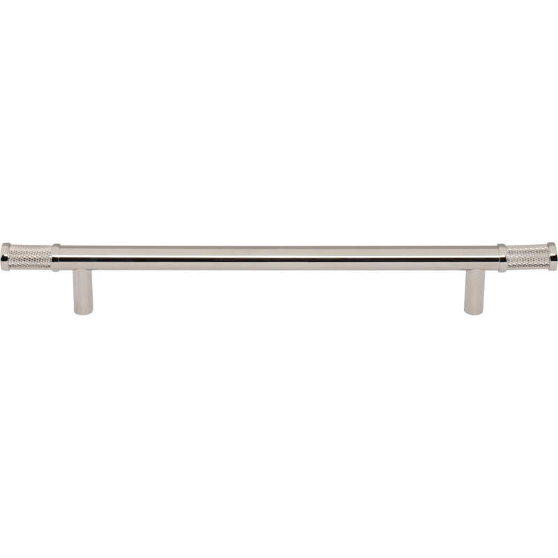Burnham Bar Pull, Polished Nickel, 7 9/16" Center To Center