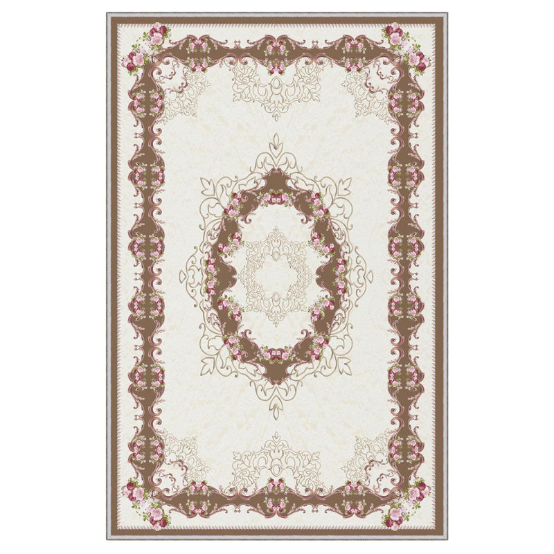 Tapis brun / beige / rose Maner
