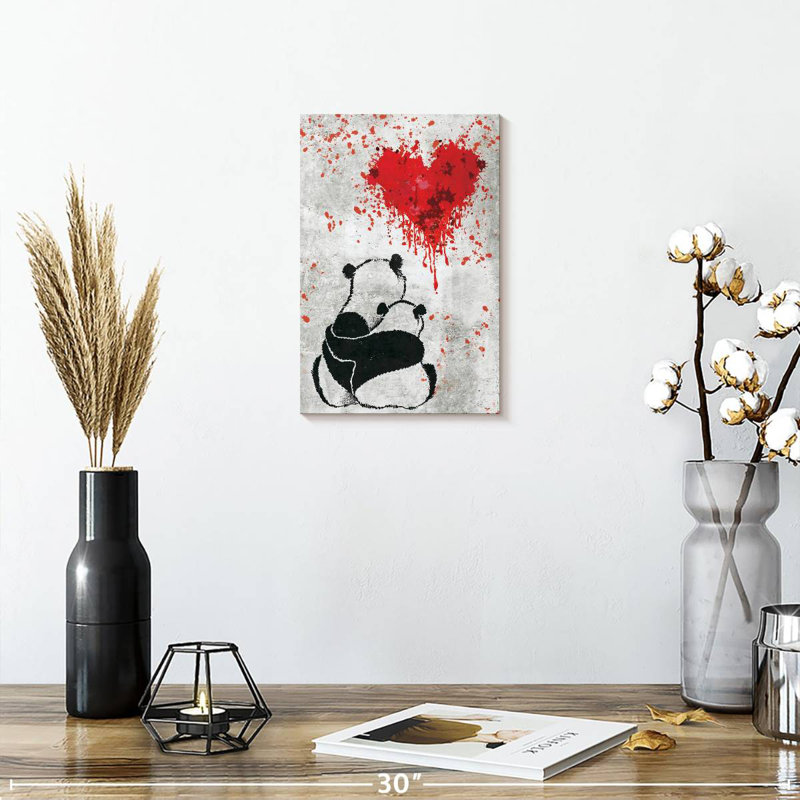 Hardie Panda Romance, 12" H x 8" W