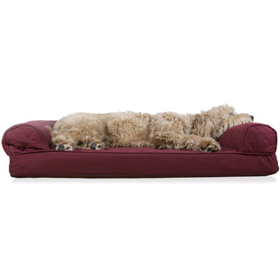Quilted Orthopedic Bolster Sofa Pet Bed