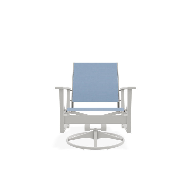 Chaise longue pivotante Wexler, Neige, Ciel