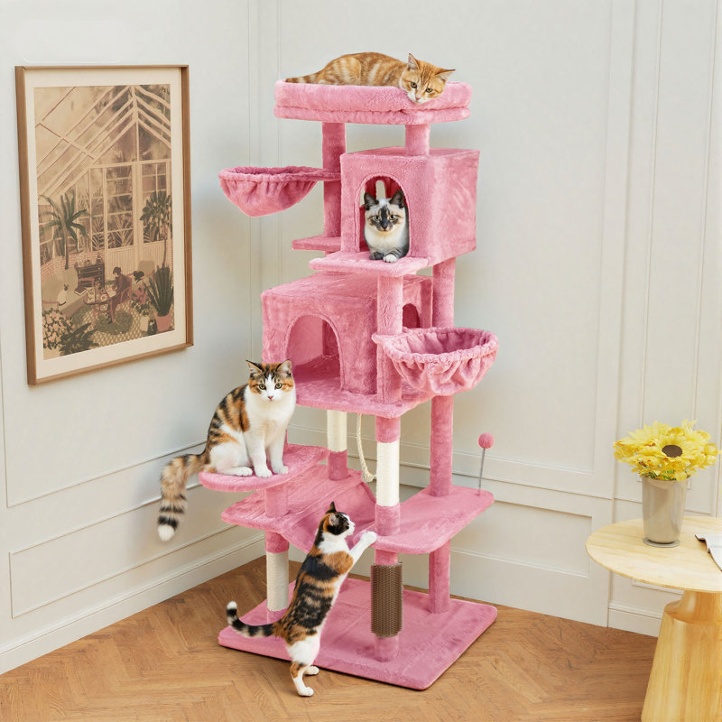 176 H Cat Tree, Pink