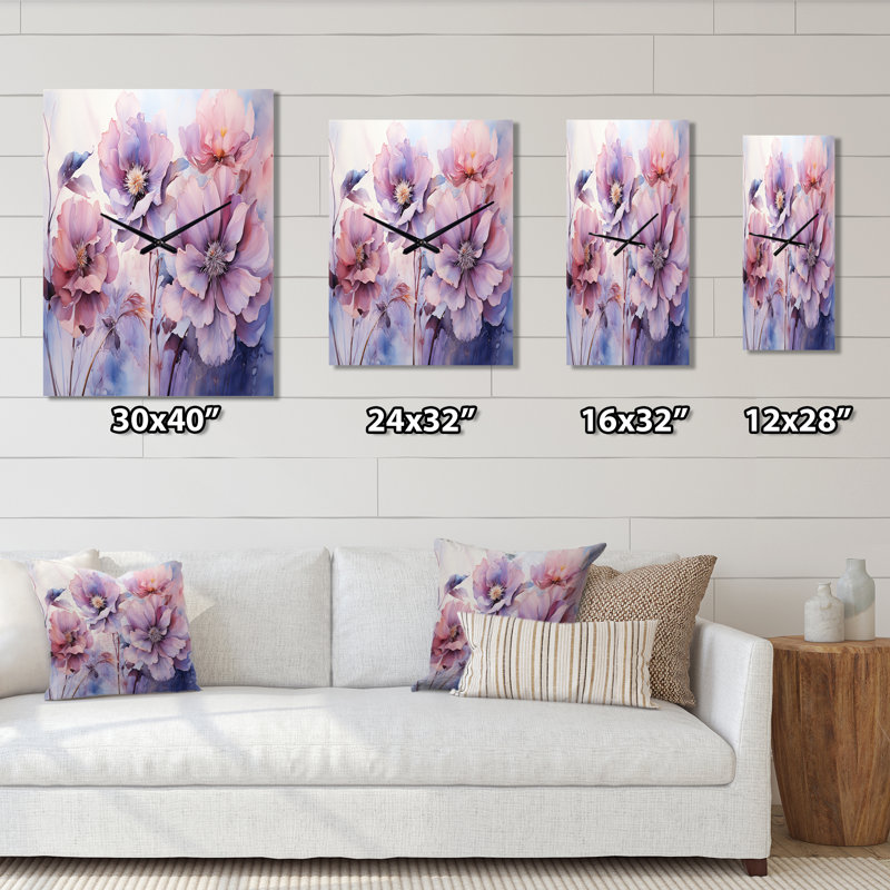 Horloge murale Janessia - Abstract Botanicals, H 28 po x l 12 po x P 1 po