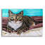 Art mural en verre acrylique Red Barrel Studio «Kaleidoscope Comfy Cat» par Carolee Vitaletti-1680517042
