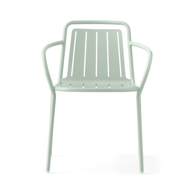 Easy Metal Outdoor Armchair, Matt Thyme Green