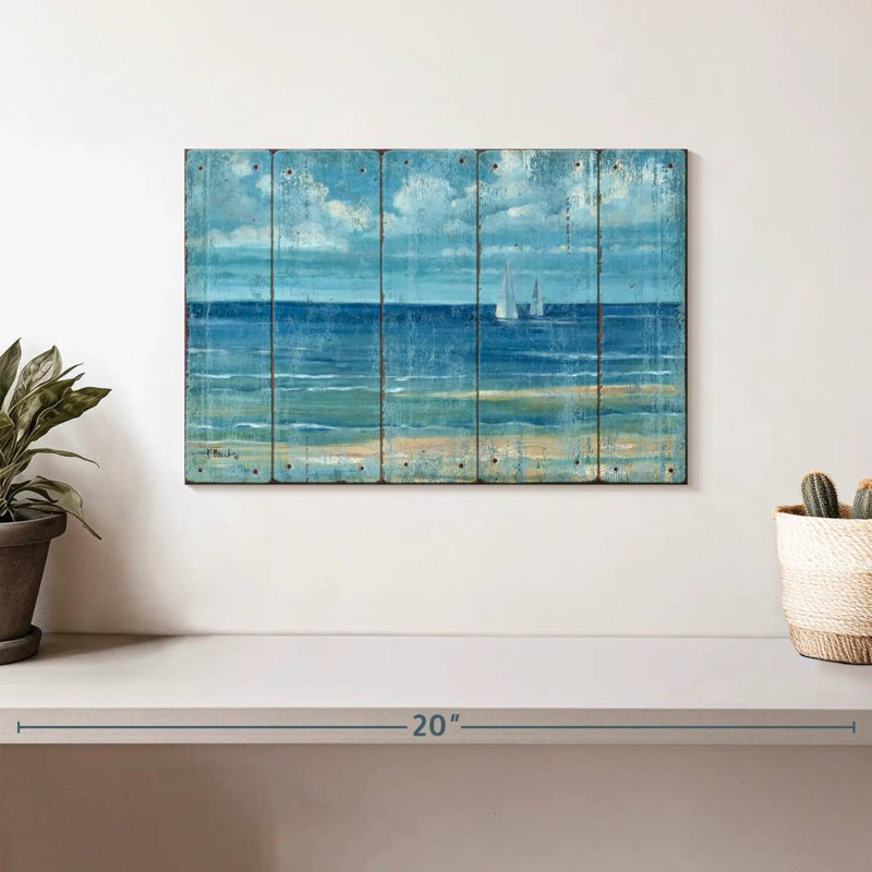 Gillard Summerset Voiliers vieilli, H 8 po x l 12 po