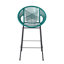 Bleu sarcelle pe de 2, support ergonomique pour une assise décontractée, motif tissé complexe, cadre, décor extérieur et intérieur convenant au confort du corps, esthétique exquise, environnements multiples