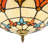 Regnild 20.47" Flush Mount LED Ceiling Light Stained Glass Shade Warm Light
