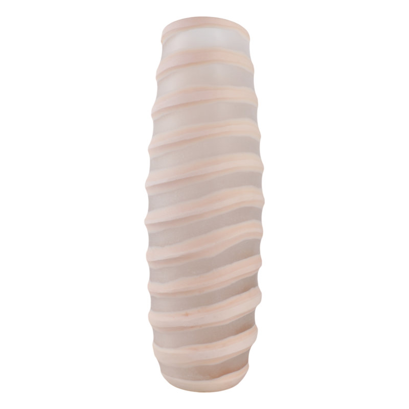 Vase sculpté en verre sculpté Home, H 12,5 po x l 4 po x P 4 po