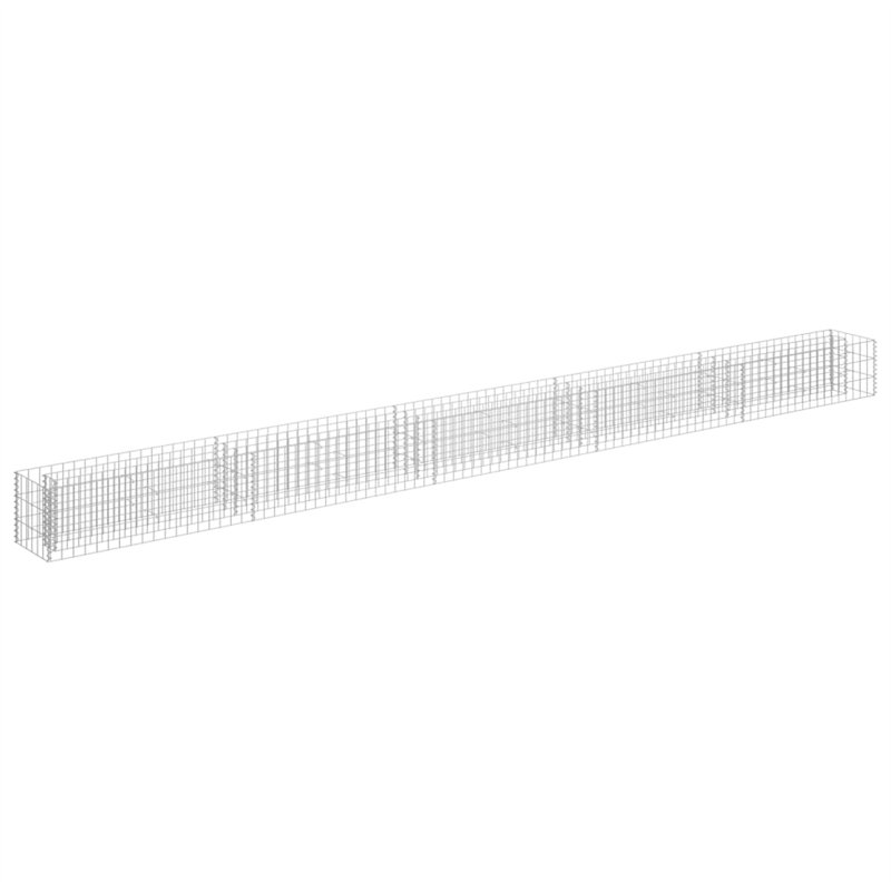 Gabion raised bed galvanized steel 180 x 50 x 100cm, 30cm H x 450cm W x 30cm D