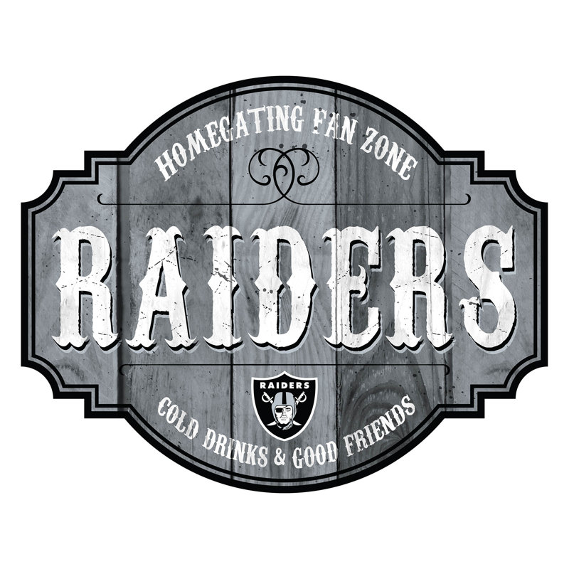 Entertainment Wall Decor, Las Vegas Raiders, 23.5" x 23.5" x 0.25"