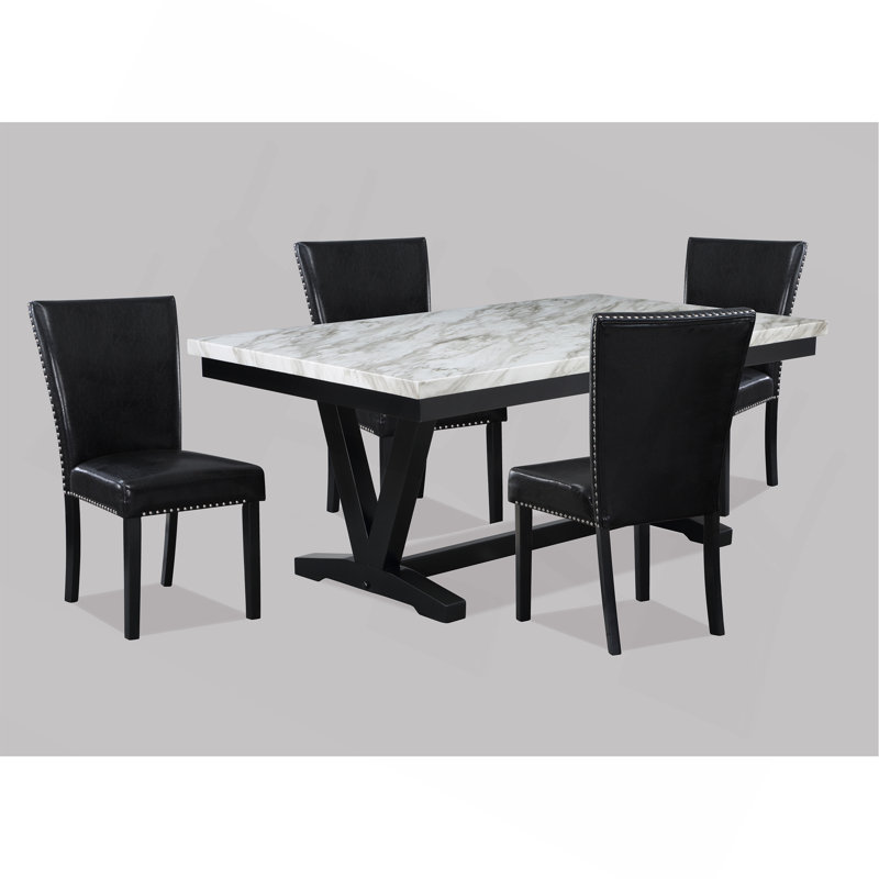 Table de salle à manger Helidon, Gris
